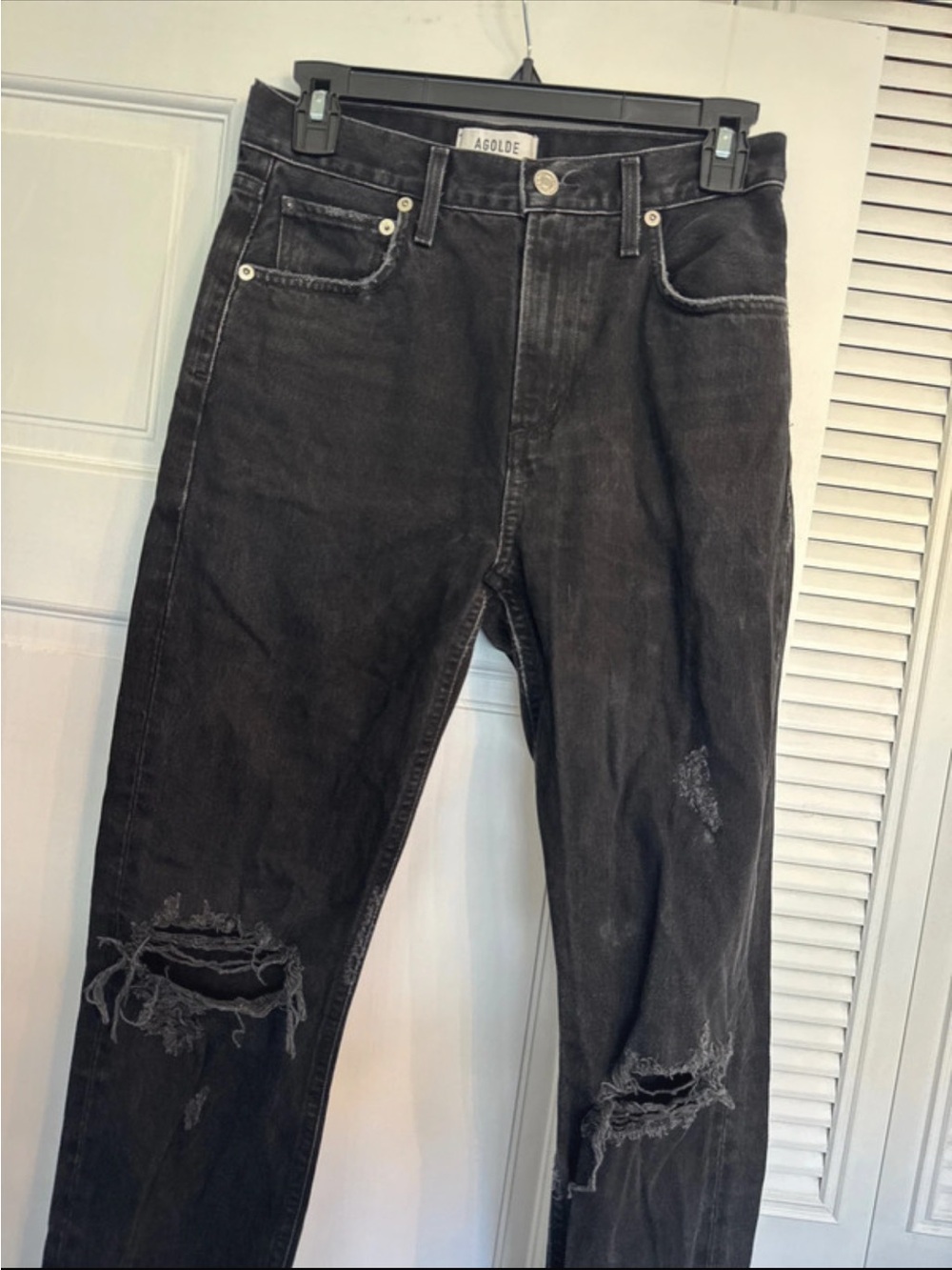 Agolde Cherie High Rise Staight Jeans Black size 25